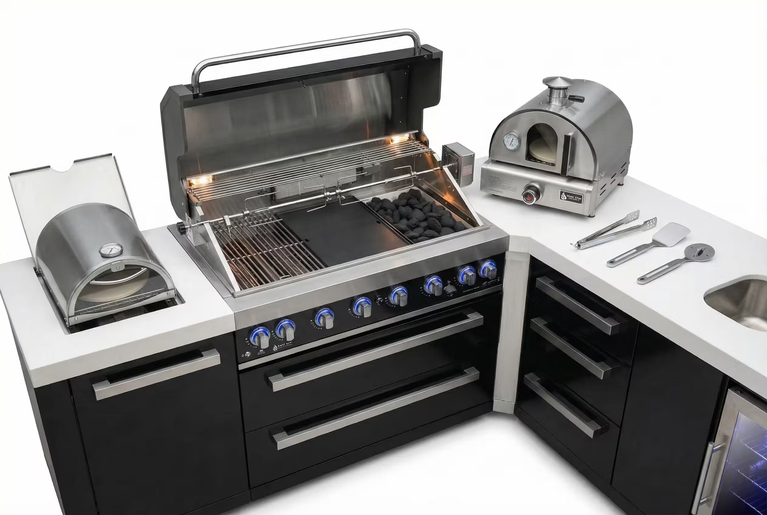 Mont Alpi 6 Burner Stainless Steel Artwood Outdoor Kitchen – Mont
