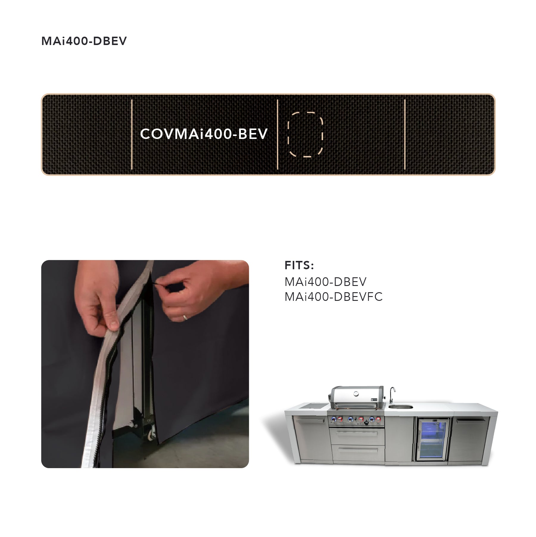 Cover for 400  Island with a Beverage center - Mont Alpi Canada