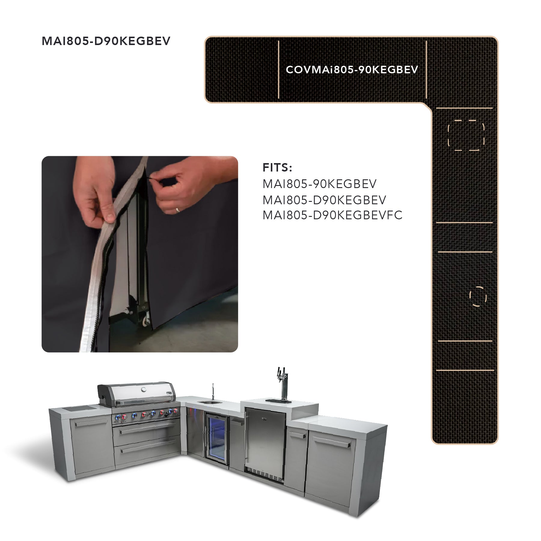 Cover for 805  Island with a 90 Degree Corner and Kegerator - Mont Alpi Canada