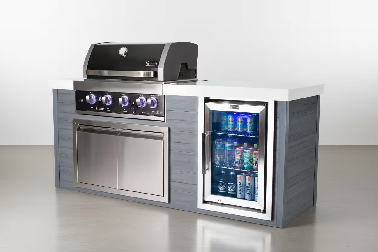 Mont Alpi 4 Burner Black Stainless Steel Artwood Outdoor Kitchen - Mont Alpi Canada