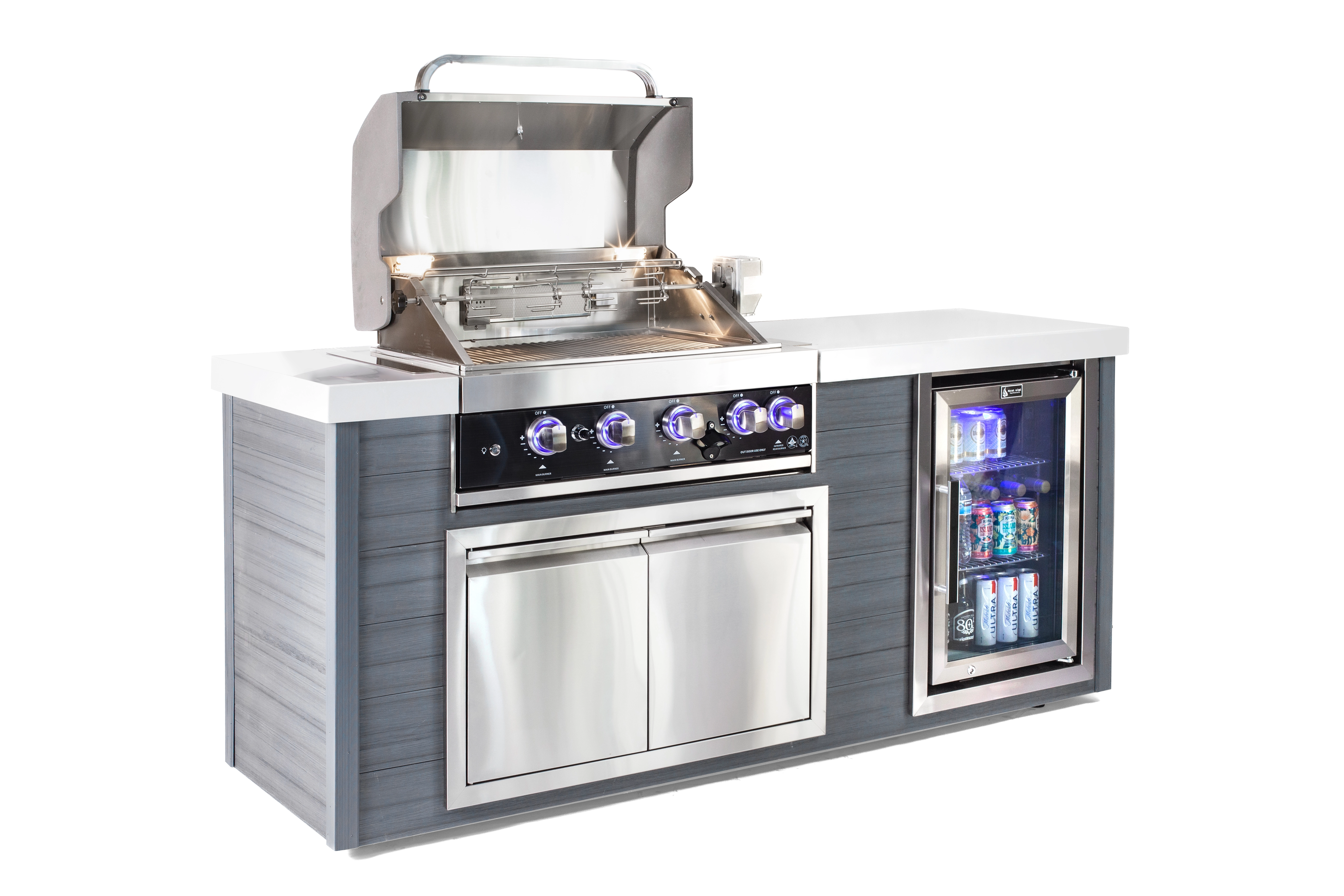 Mont Alpi 4 Burner Black Stainless Steel Artwood Outdoor Kitchen - Mont Alpi Canada