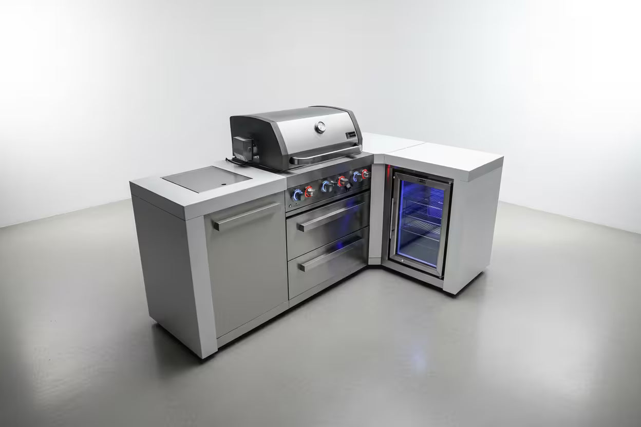 Mont Alpi 400 Deluxe Island with a 90 Degree Corner and a Fridge Cabinet - Mont Alpi Canada