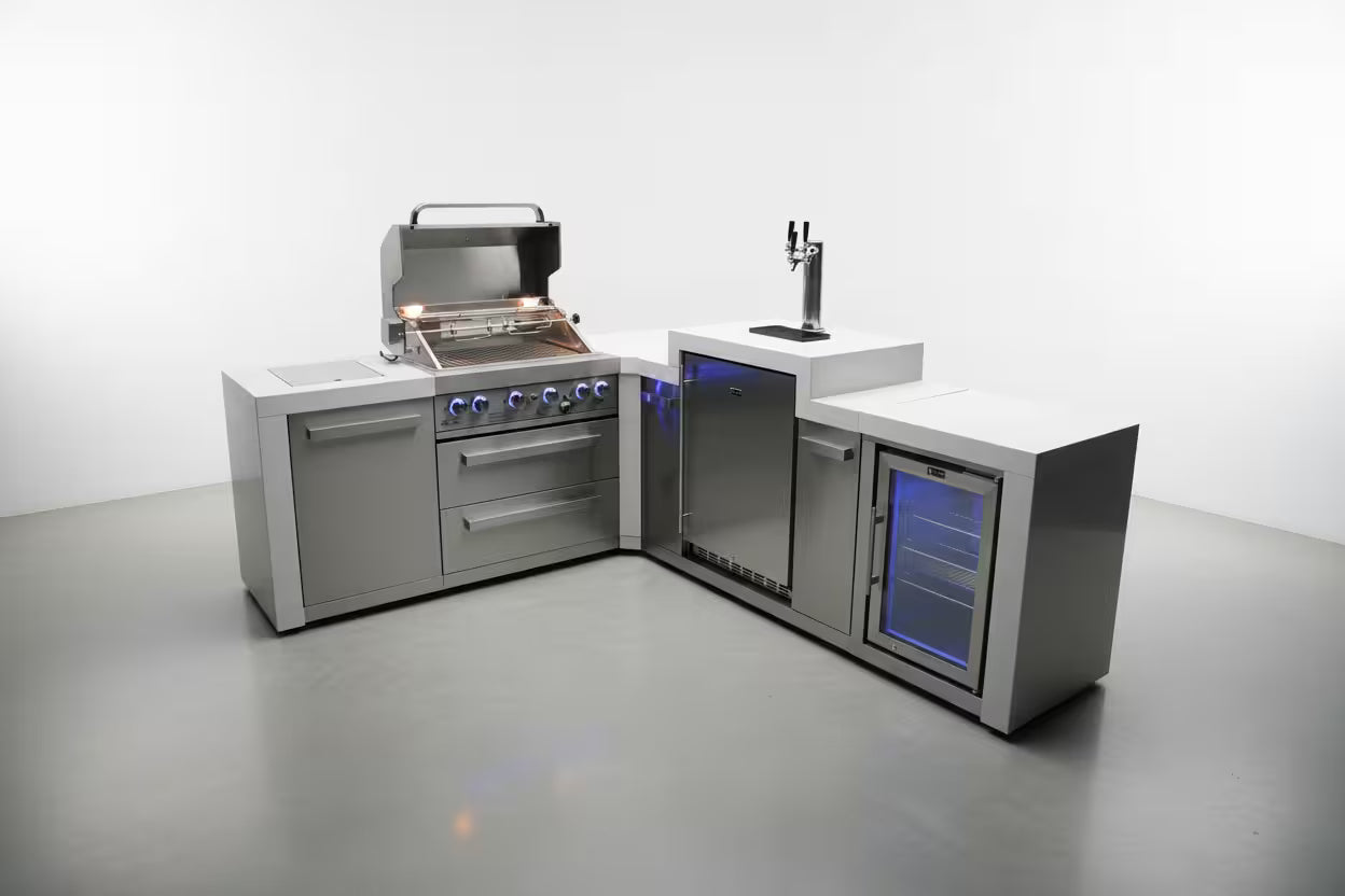 Mont Alpi 400 Deluxe Island with a 90 Degree Corner, Kegerator and Fridge Cabinet - Mont Alpi Canada