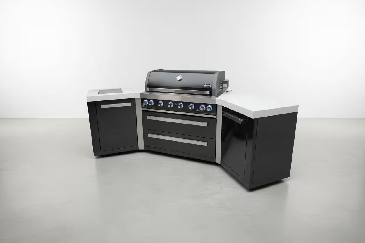 Mont Alpi 805 Black Stainless Steel Island with 45 Degree Corners - Mont Alpi Canada