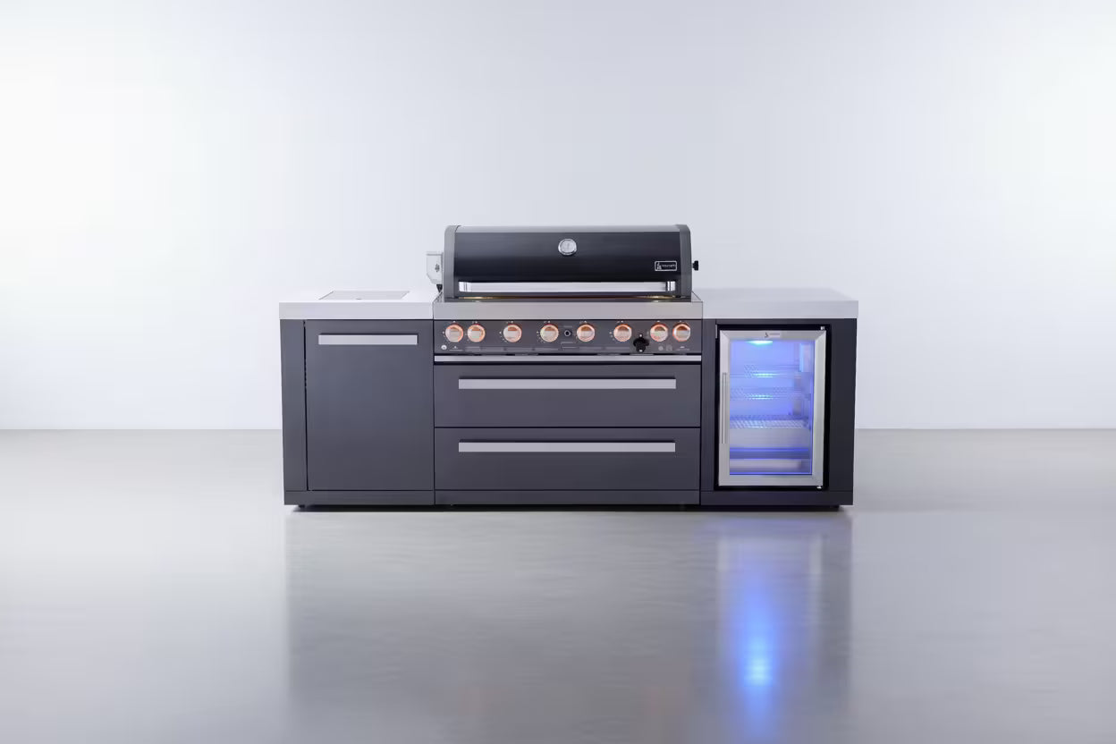 Mont Alpi 805 Black Stainless Steel Island with a Fridge Cabinet - Mont Alpi Canada