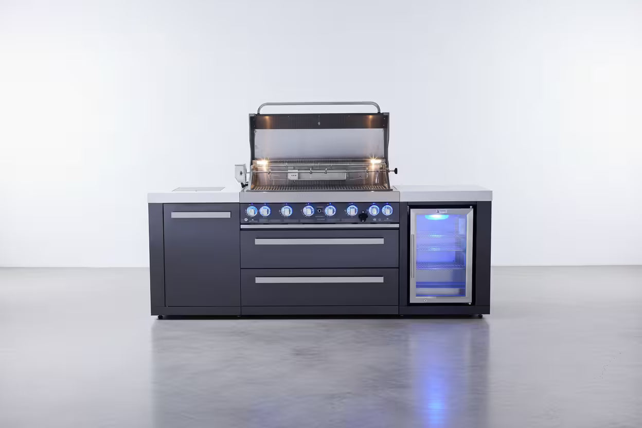 Mont Alpi 805 Black Stainless Steel Island with a Fridge Cabinet - Mont Alpi Canada
