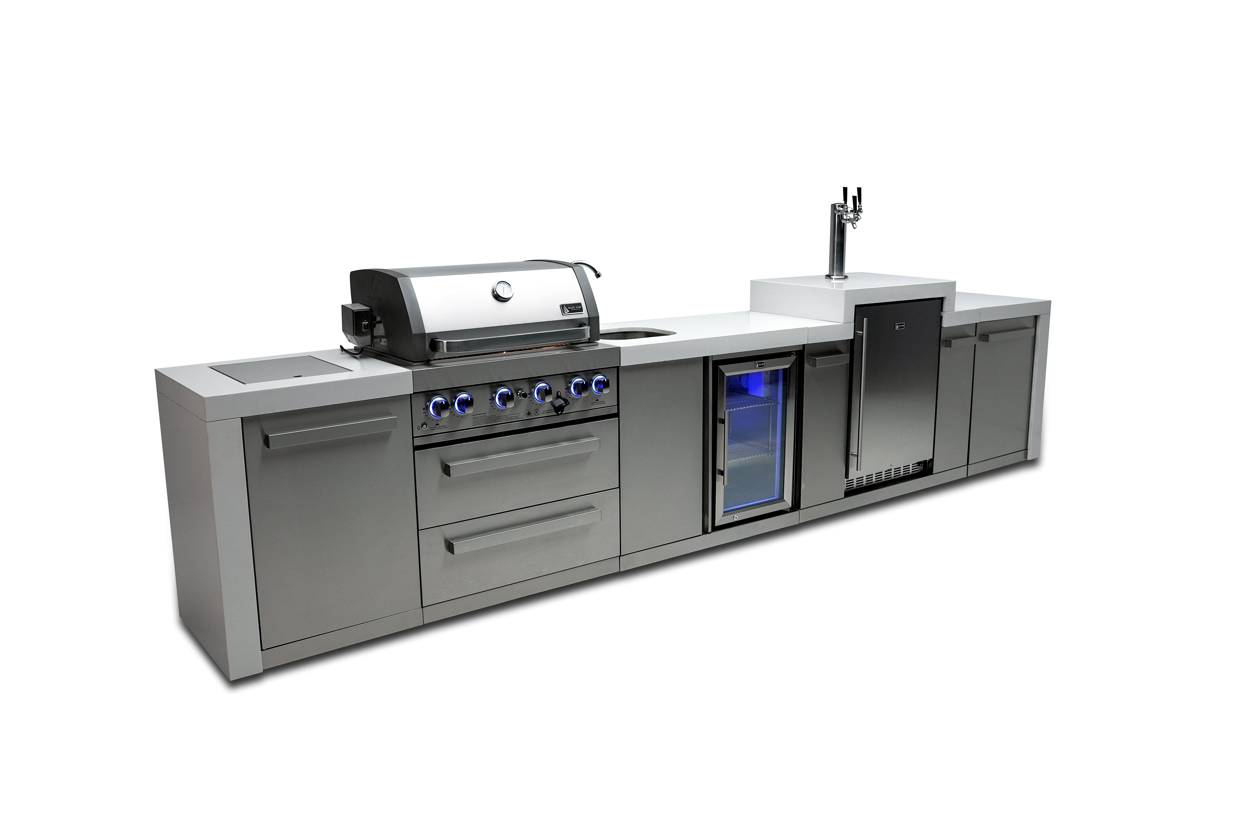 Mont Alpi 400 Deluxe Island with a Kegerator and a Beverage Center - Mont Alpi