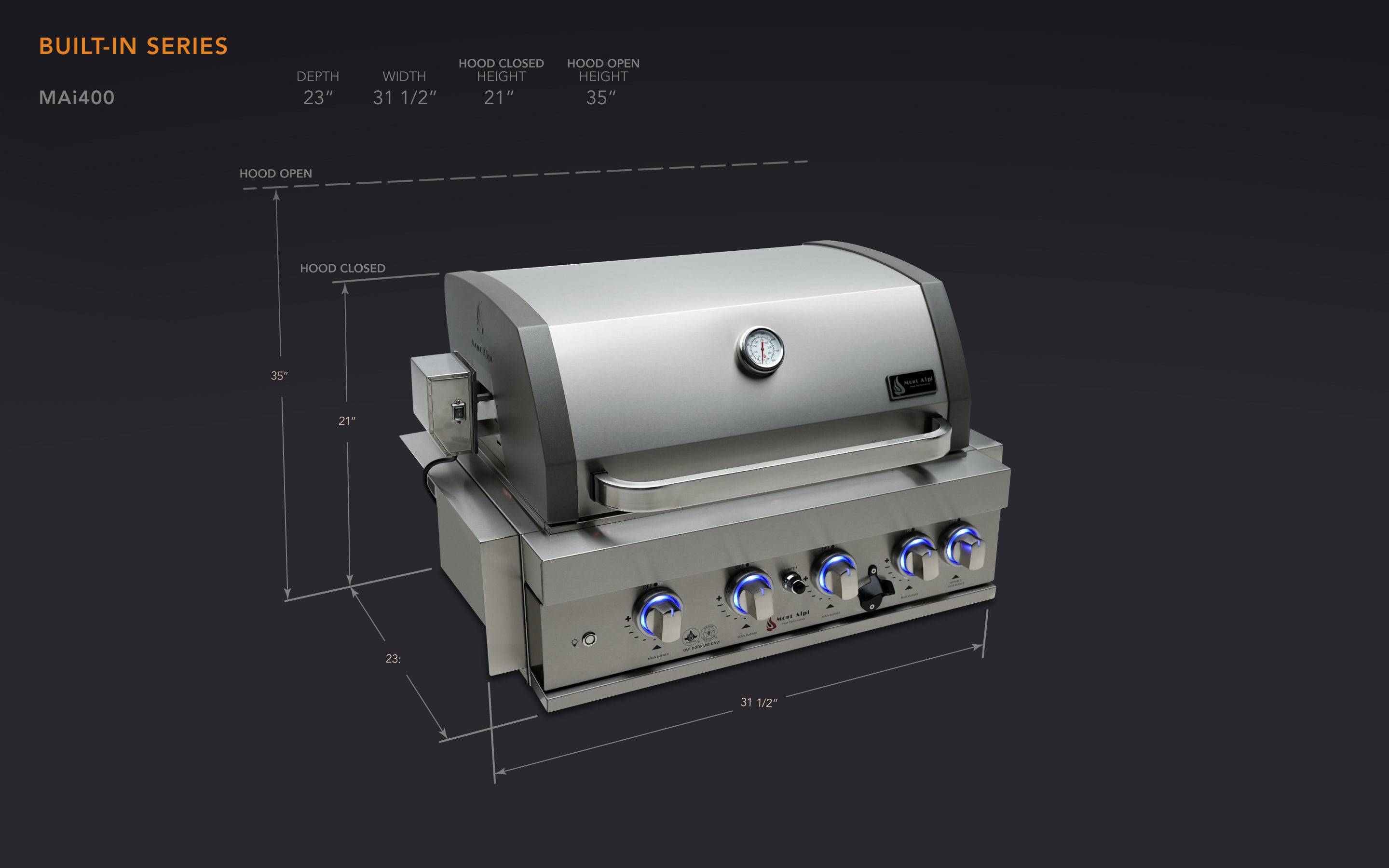 Mont Alpi 32" Built in Grill