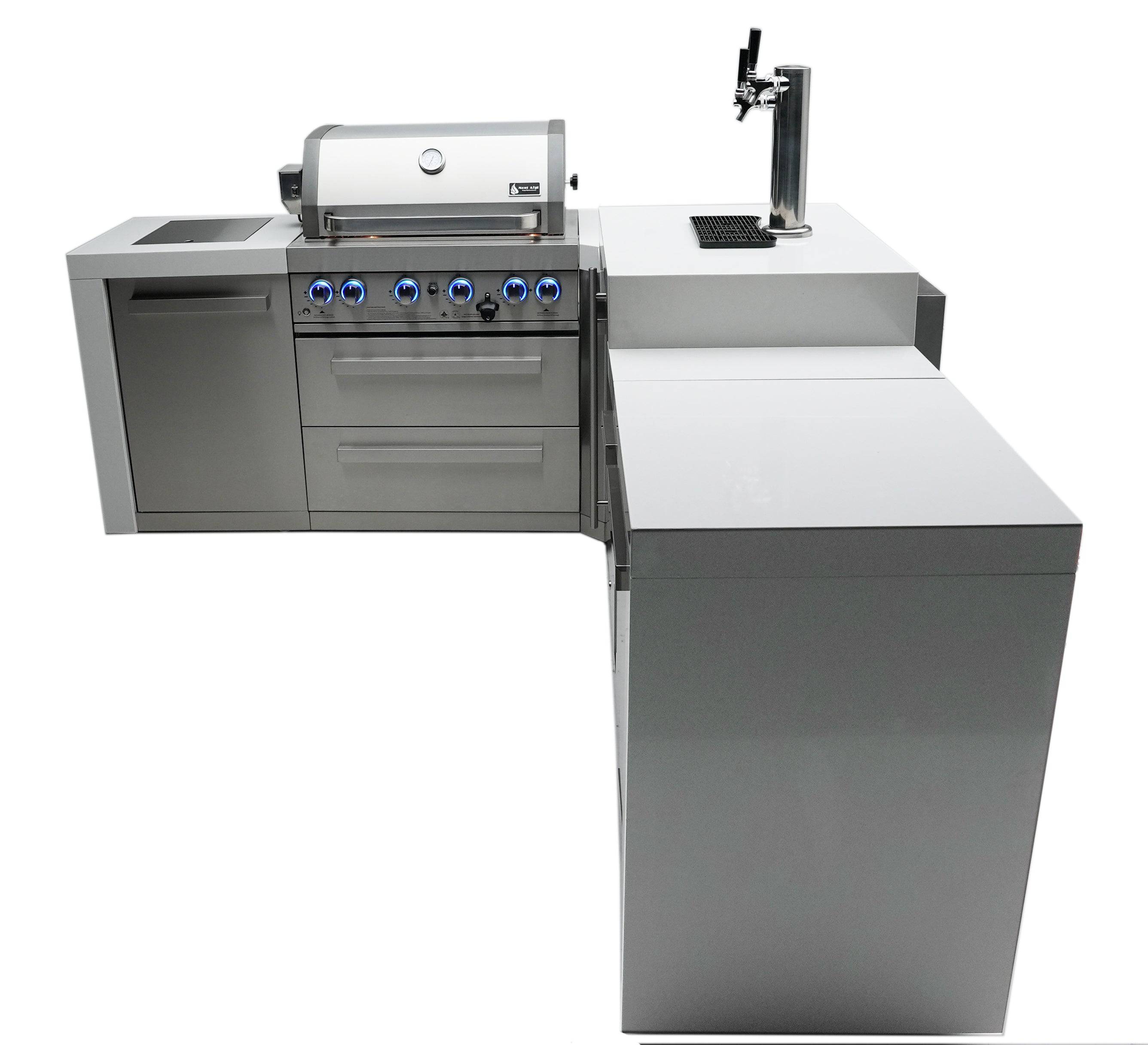 Mont Alpi 400 Deluxe Island with a 90 Degree Corner and Kegerator - Mont Alpi