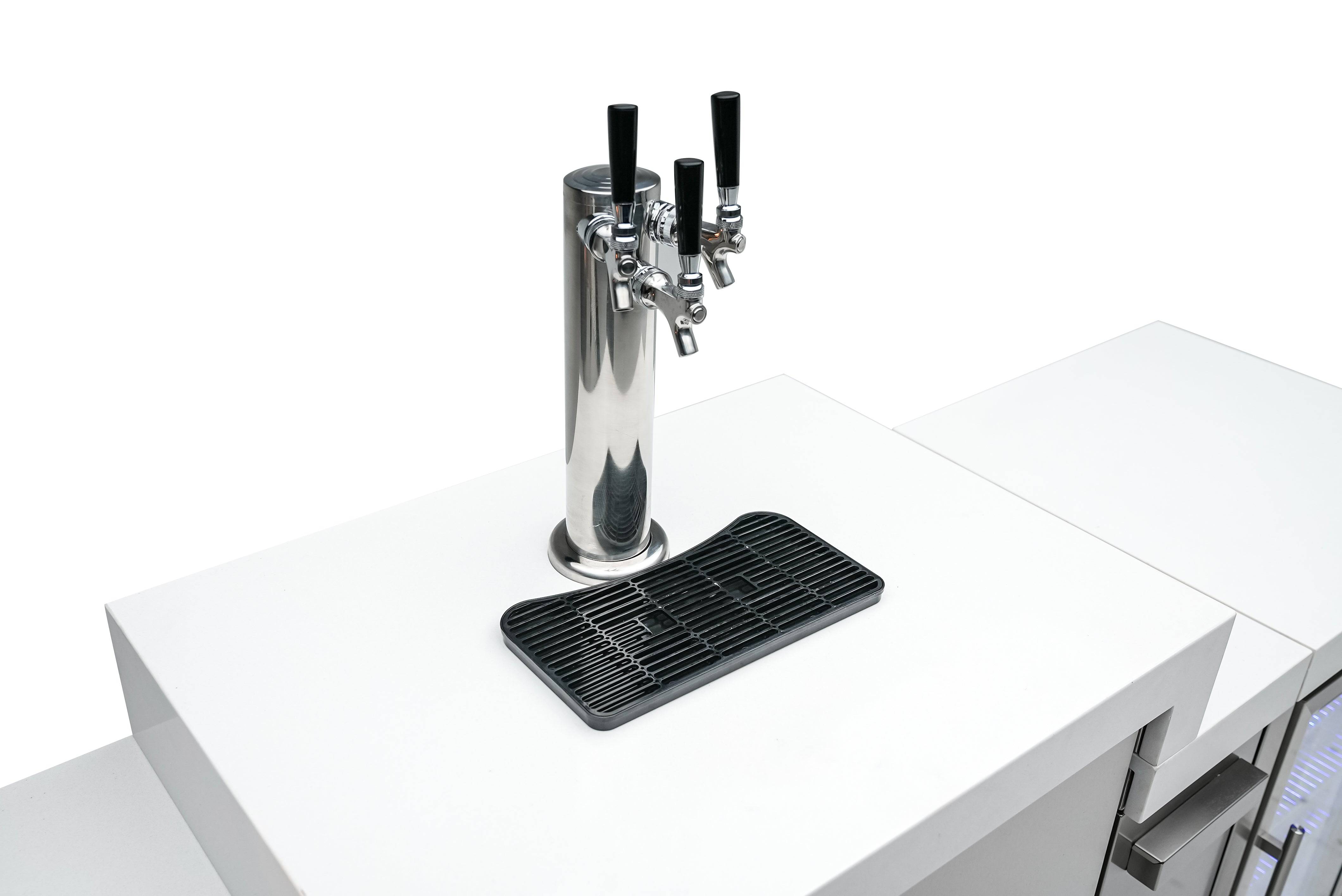 Mont Alpi 400 Deluxe Island with a 90 Degree Corner, Kegerator and Fridge Cabinet - Mont Alpi