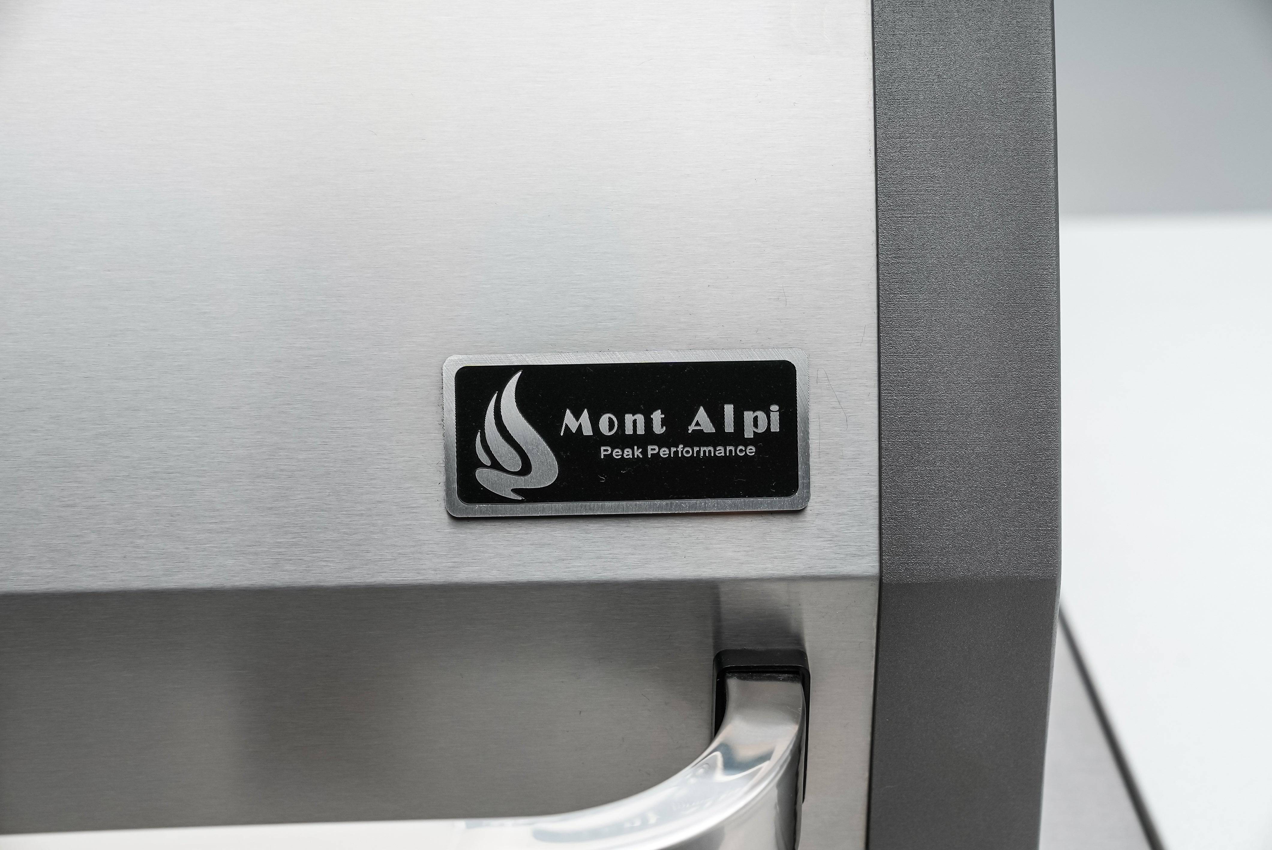 Mont Alpi 400 Deluxe Island with a 90 Degree Corner, Kegerator, Beverage Center and Fridge Cabinet - Mont Alpi