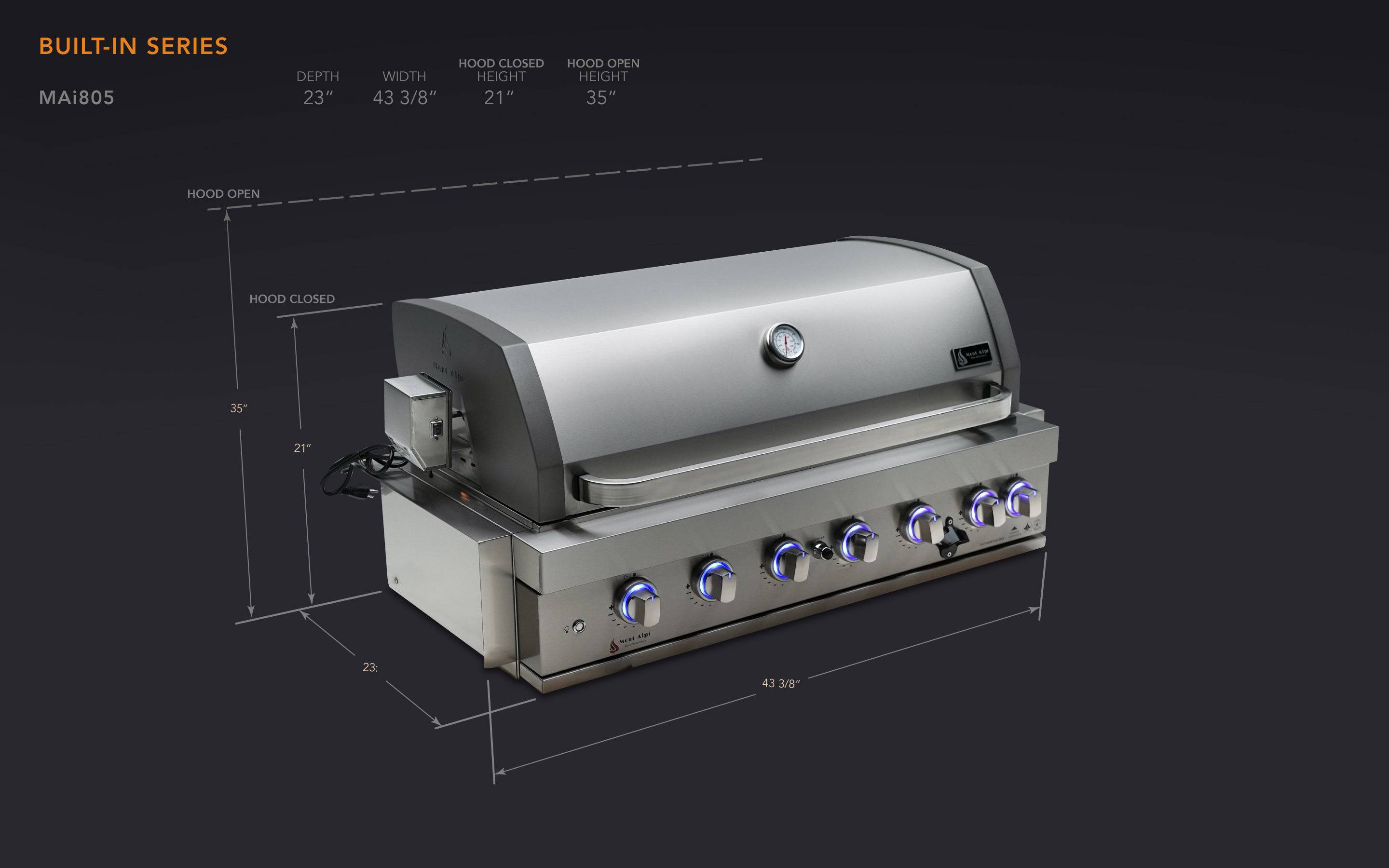 Mont Alpi 44" Built in Grill - Mont Alpi