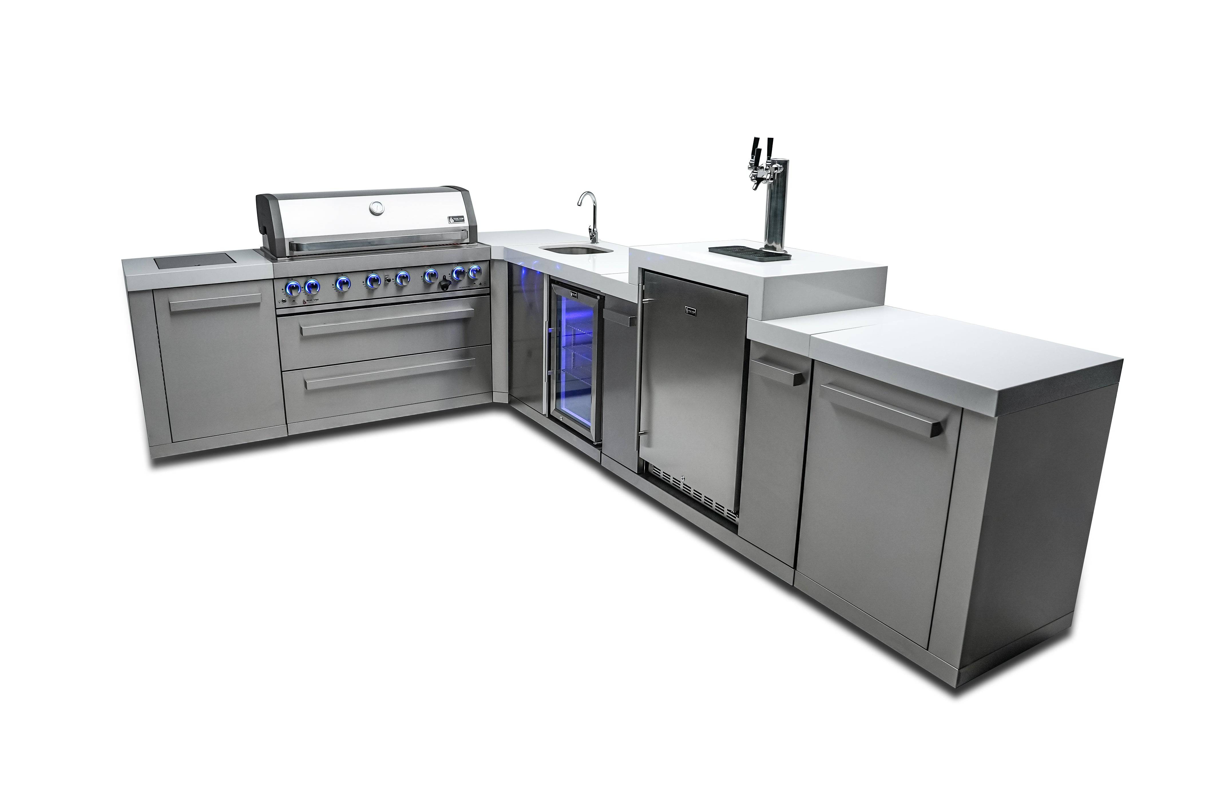 Mont Alpi 805 Island with a 90 Degree Corner, Kegerator and Beverage Center - Mont Alpi