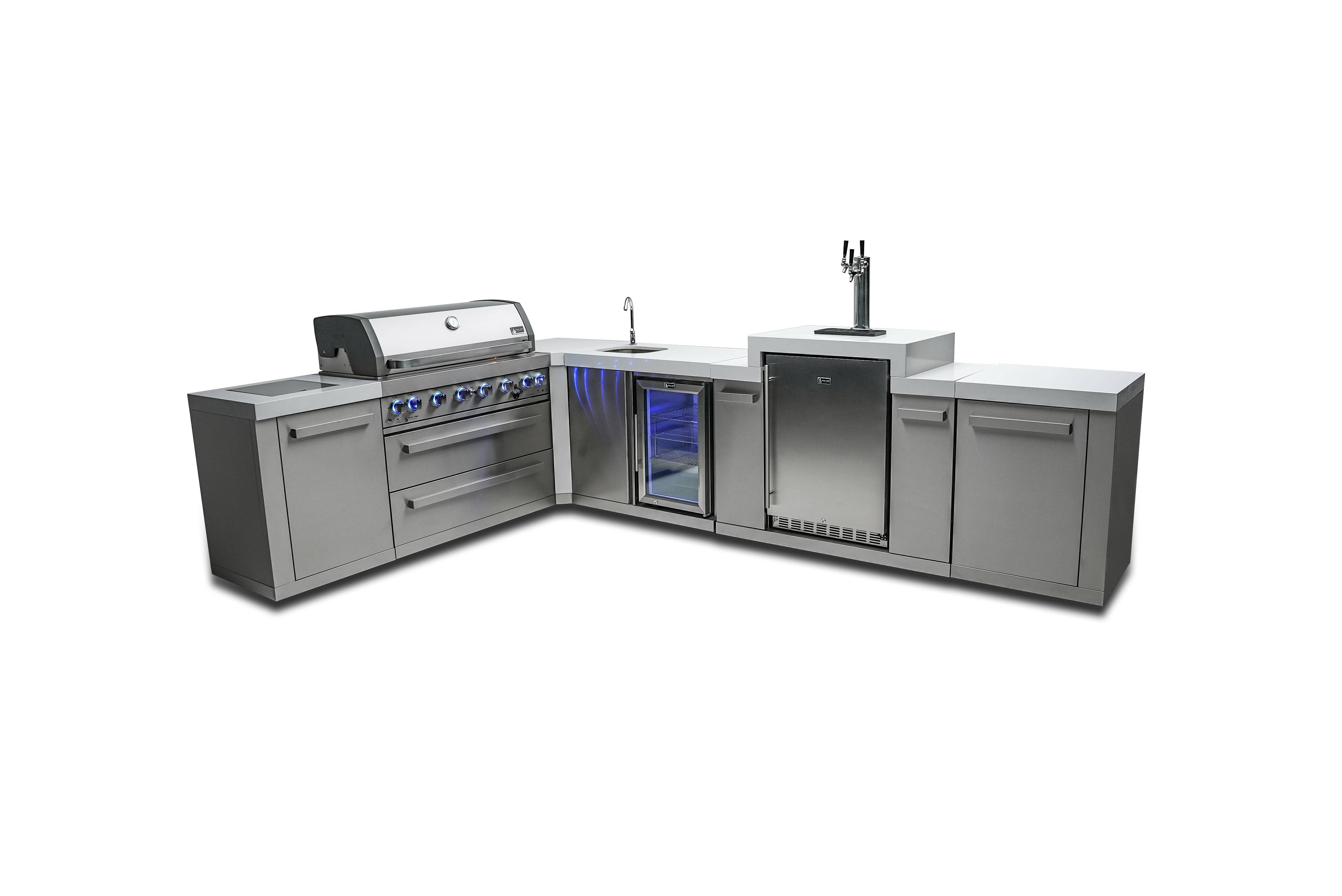 Mont Alpi 805 Island with a 90 Degree Corner, Kegerator and Beverage Center - Mont Alpi