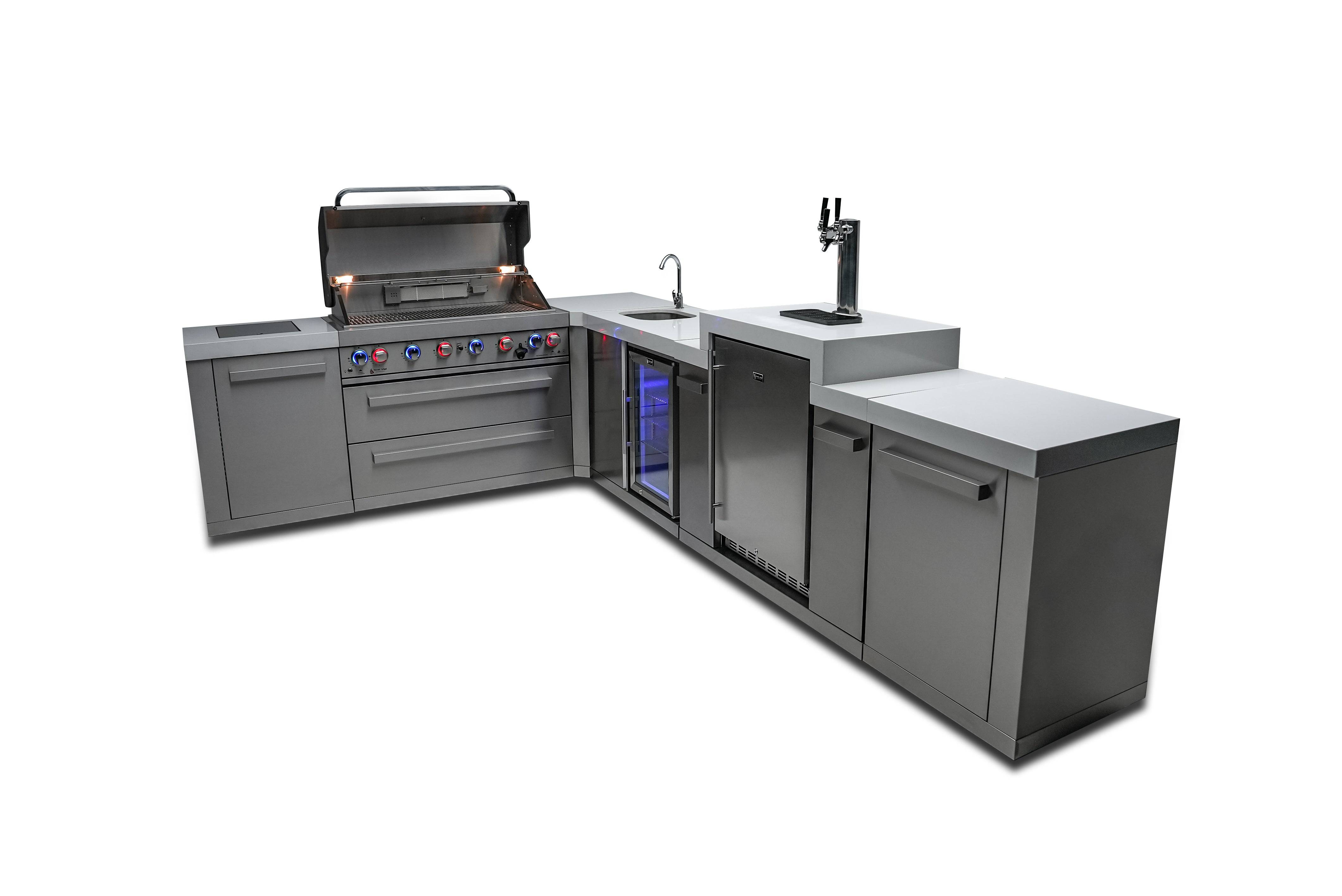 Mont Alpi 805 Island with a 90 Degree Corner, Kegerator and Beverage Center - Mont Alpi