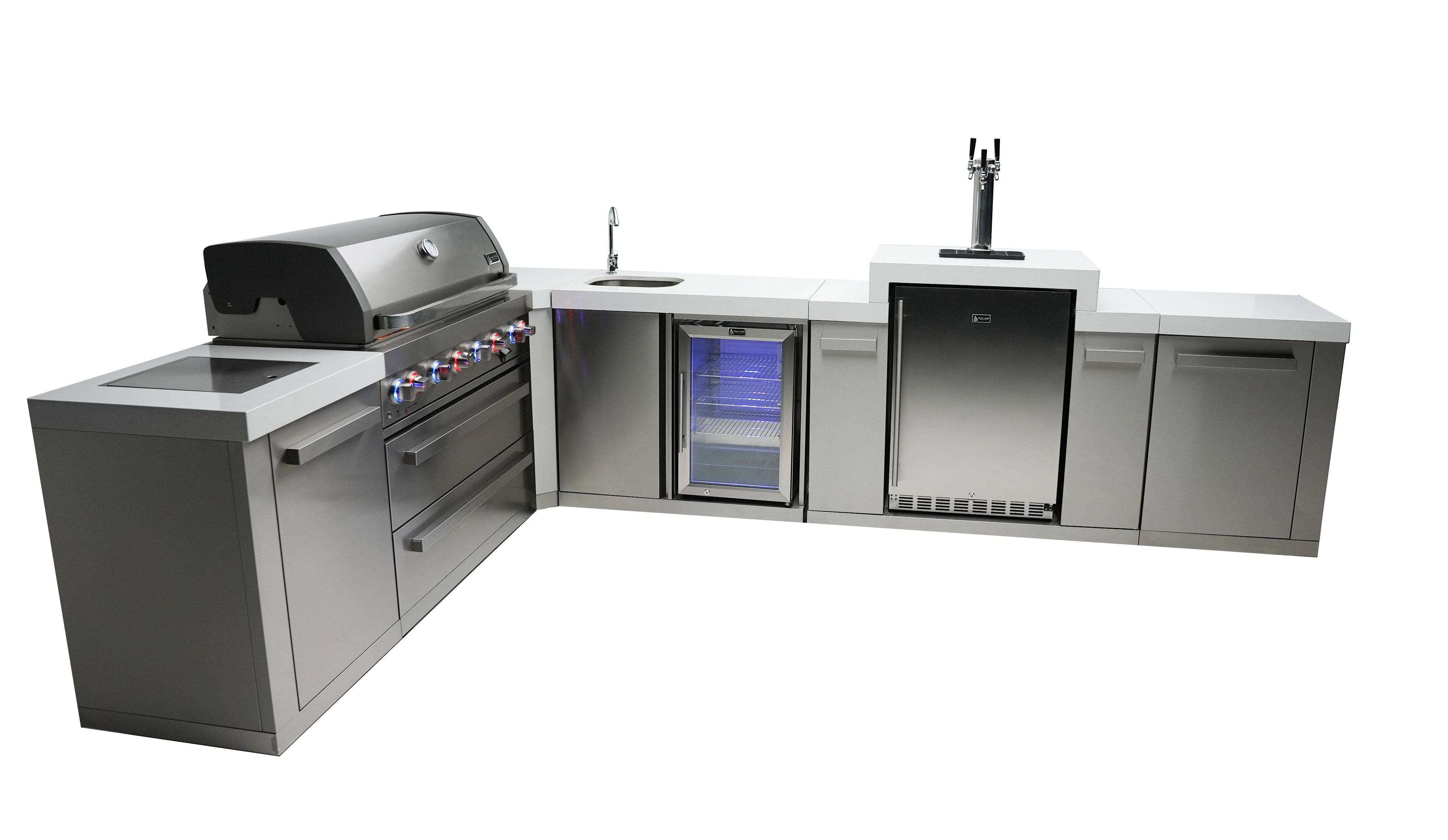 Mont Alpi 805 Island with a 90 Degree Corner, Kegerator and Beverage Center - Mont Alpi