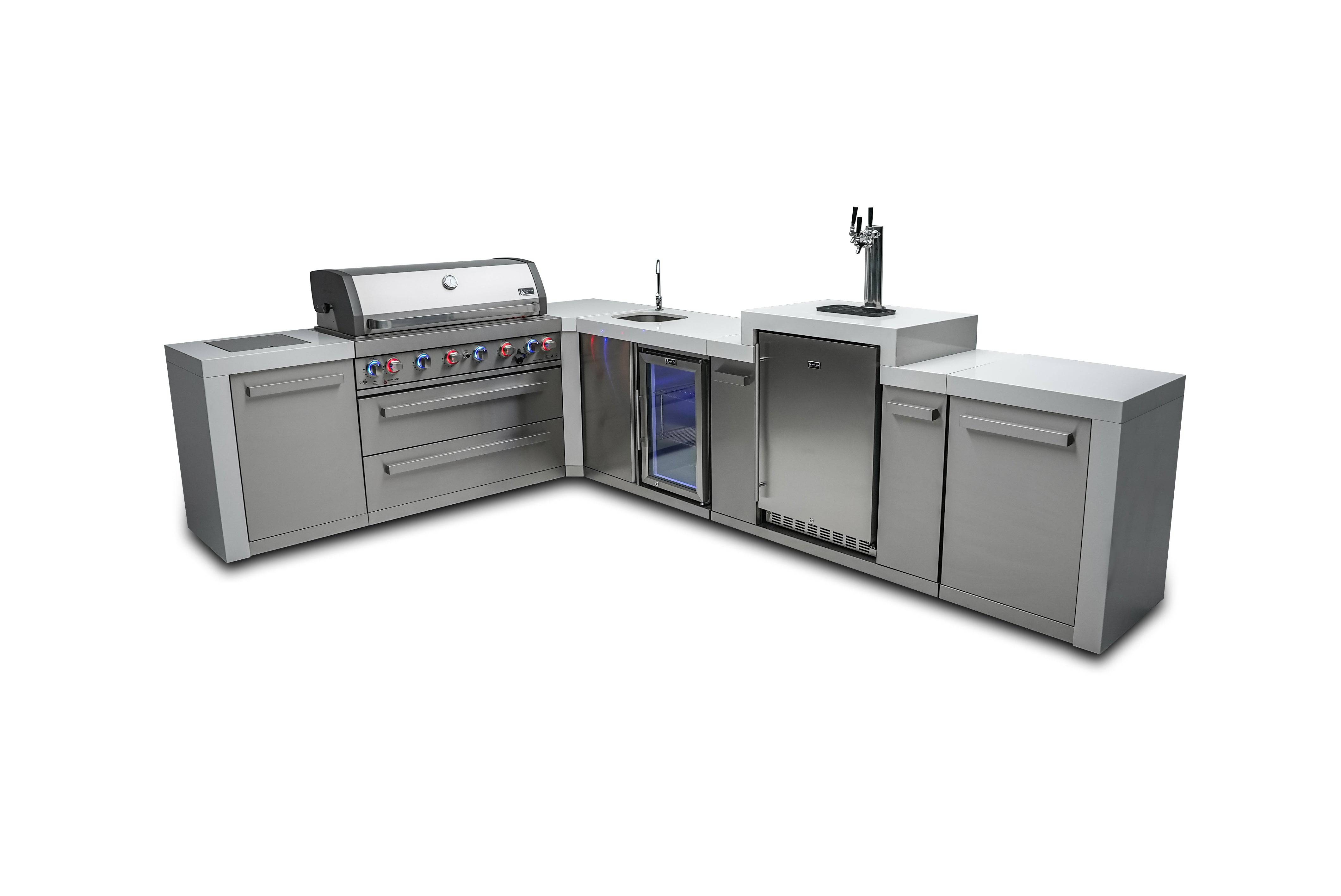 Mont Alpi 805 Deluxe Island with a 90 Degree Corner, Kegerator and Beverage Center - Mont Alpi